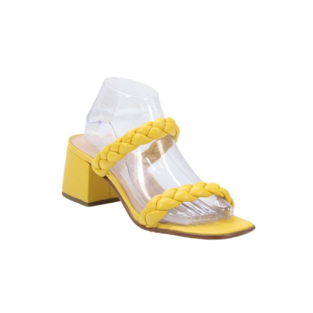 Kate Spade New York Womens Braided Straps Sandal Heels Yellow Size 10 B